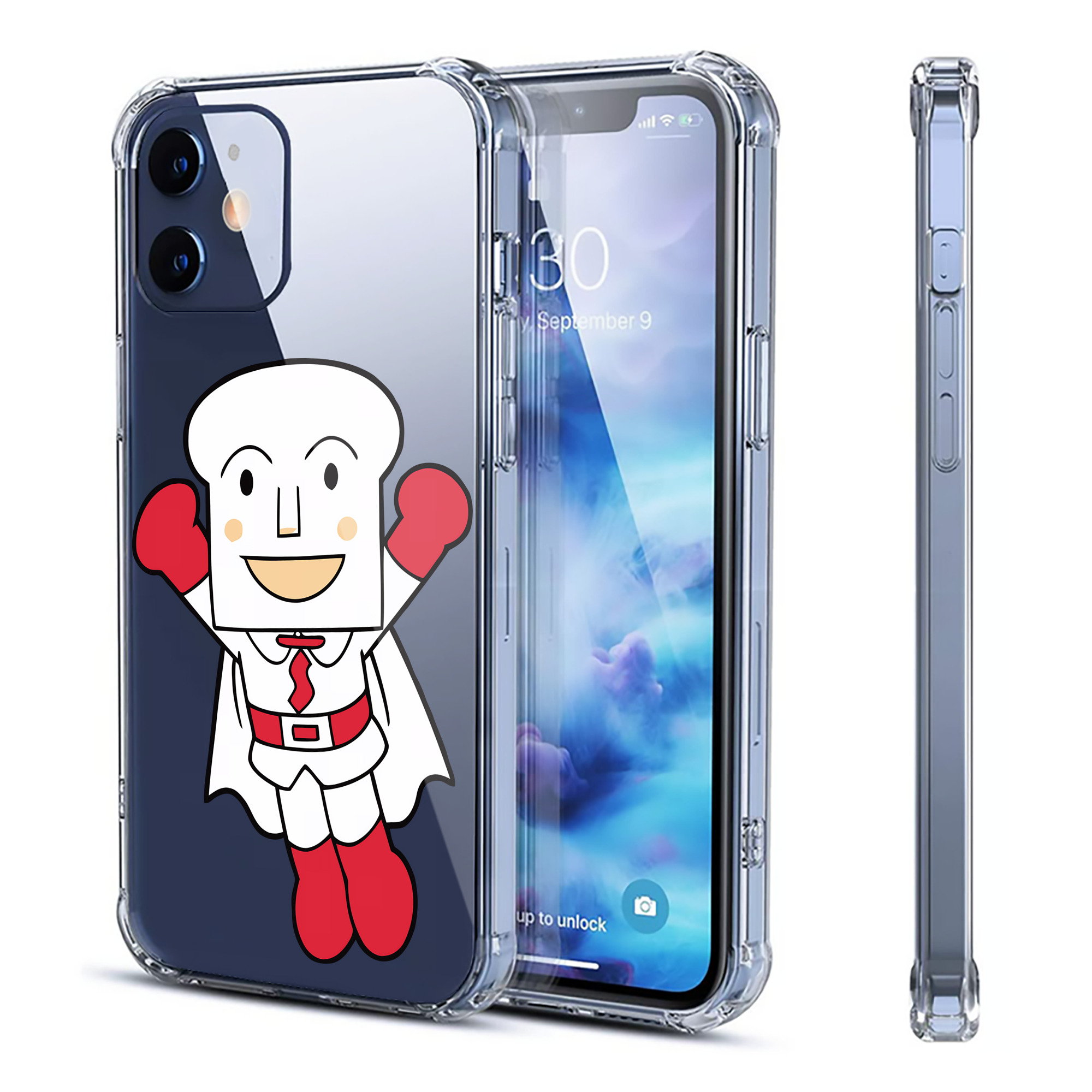 （画像用） アンパンマン Anpanman 【iPhone 12シリーズ対応】透明スマホケース（クリアソフトケース）